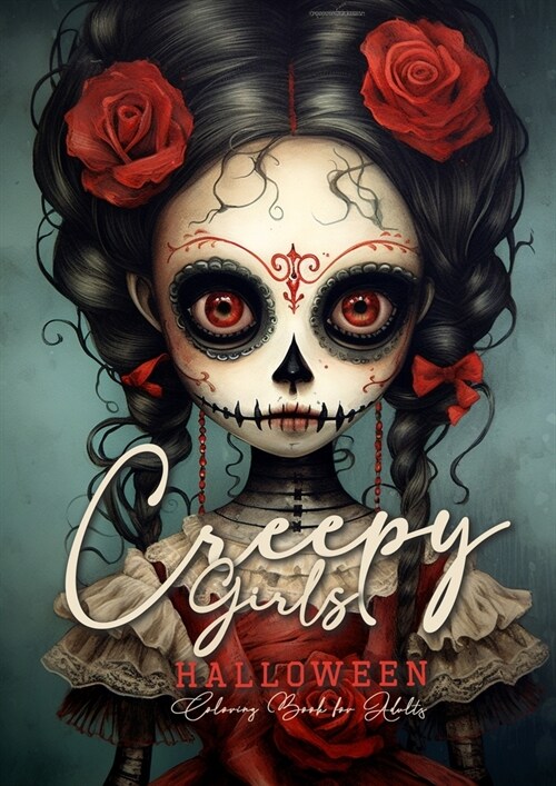 Creepy Girls Halloween Coloring Book for Adults: Halloween Grayscale Coloring Book Gothic Horror Coloring Book for Adults Sugar Skulls Catrinas, Scare (Paperback)