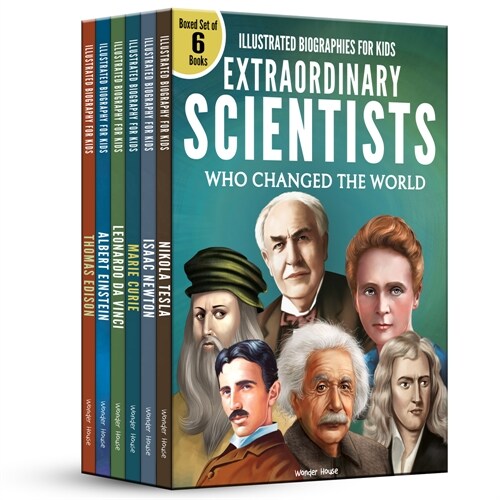 Illustrated Biography for Kids: Extraordinary Scientists Who Changed the World: Set of 6 Books (Hardcover)