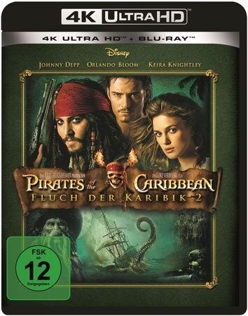 Pirates of the Caribbean - Fluch der Karibik 2 4K, 1 UHD-Blu-ray + 1 Blu-ray (Blu-ray)