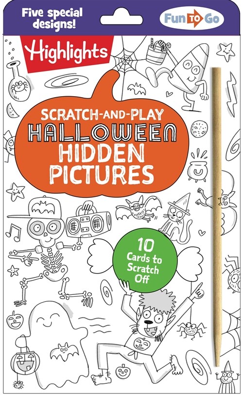 Scratch-And-Play Halloween Hidden Pictures: Not-Too-Spooky Halloween Scratch Off Puzzles for Kids 6 and Up, 10 Halloween Picture Activity Cards to Sha (Paperback)