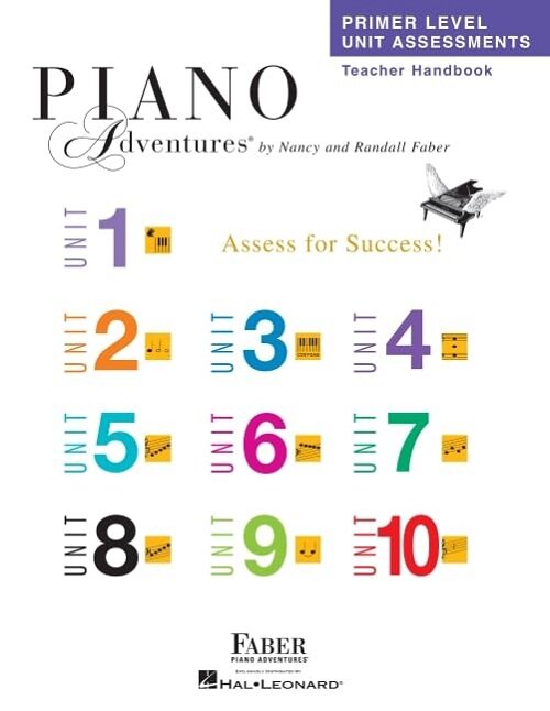 Primer Level Unit Assessments Teacher Handbook - Piano Adventures by Nancy and Randall Faber (Paperback)