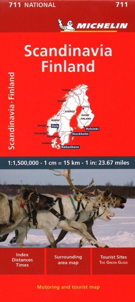 Michelin Scandinavia Finland Map 711 (Folded, 11)