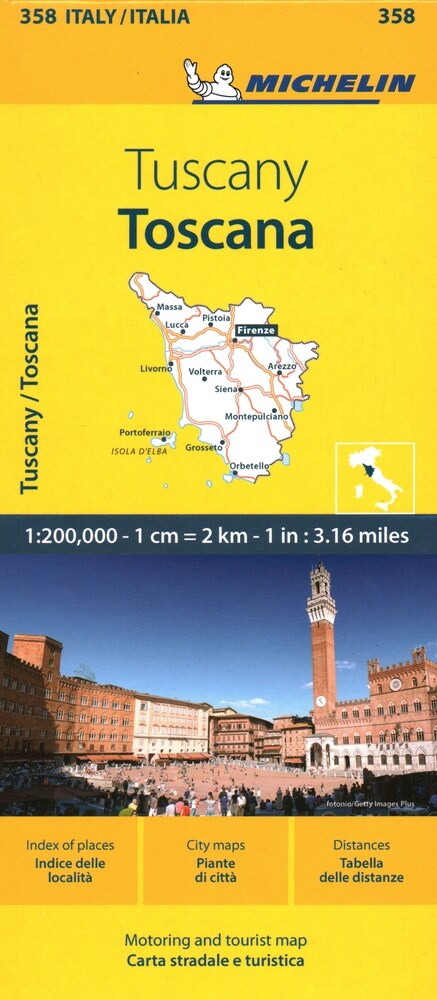 Michelin Map Italy: Toscana 358 (Folded)