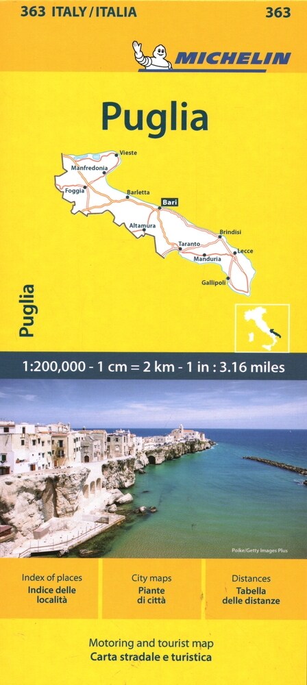 Michelin Map Italy: Puglia 363 (Folded)