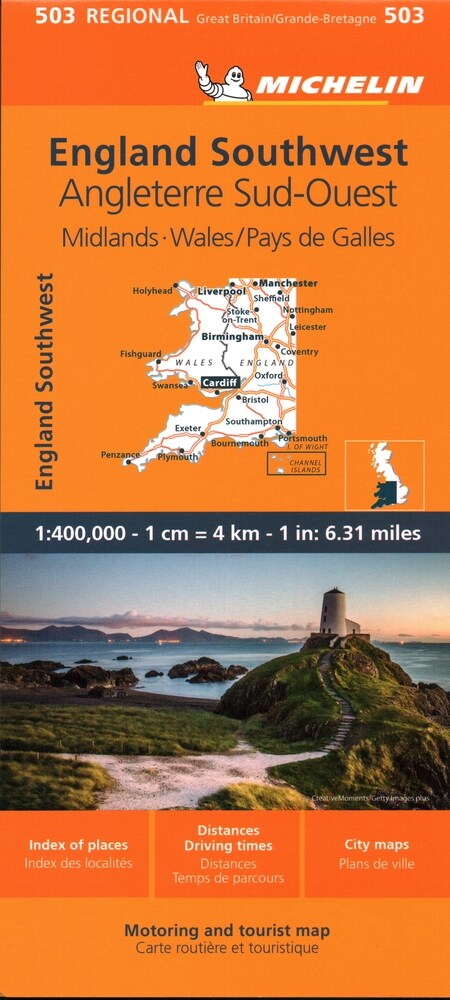 Michelin Map Great Britain: Wales, the Midlands, South West England 503 (Folded, 11)