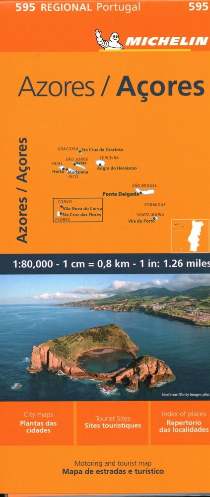 Michelin Map Azores (Folded)