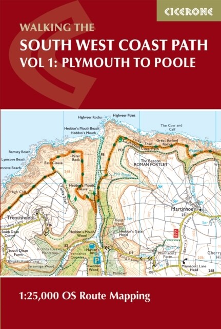 South West Coast Path Map Booklet - Vol 1: Minehead to St Ives : 1:25,000 OS Route Mapping (Paperback, 2 Revised edition)