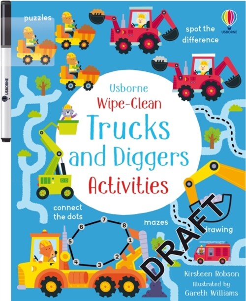 Wipe-Clean Trucks and Diggers Activities (Paperback)