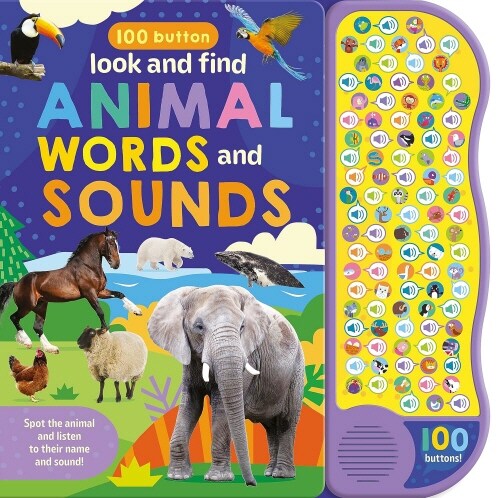 100 BUTTON SOUND BOOK - ANIMALS (Hardcover)