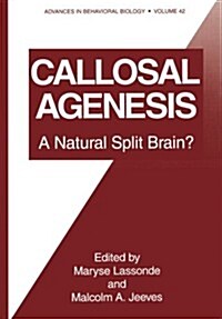 Callosal Agenesis: A Natural Split Brain? (Paperback, Softcover Repri)