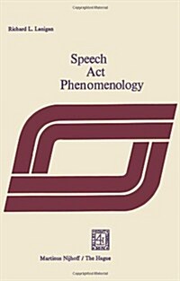 Speech ACT Phenomenology (Paperback, Softcover Repri)