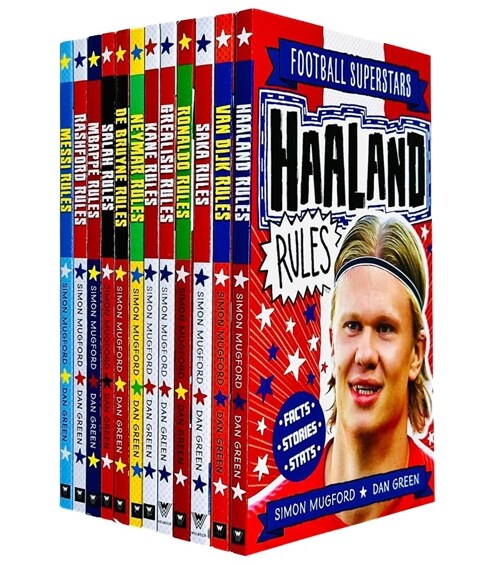 Football Superstars 12 Books Collection Set By Simon Mugford & Dan Green - Ages 5+ (Paperback)