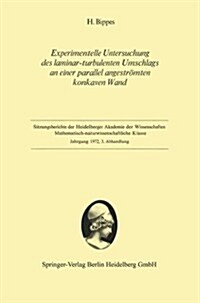 Experimentelle Untersuchung Des Laminar-Turbulenten Umschlags an Einer Parallel Angestr?ten Konkaven Wand (Paperback, Softcover Repri)