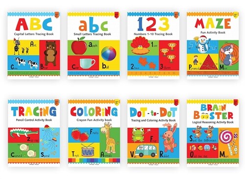 Preschool Complete Learning Activity Pack For Kids (Box Set of 8 Books) (Boxed Set)