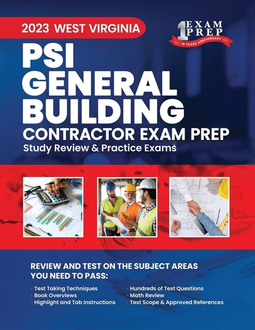 2023 West Virginia General Building Contractor (PSI): 2023 Study Review & Practice Exams (Paperback)