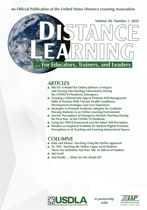 Distance Learning Volume 20 Number 1 2023 (Paperback)