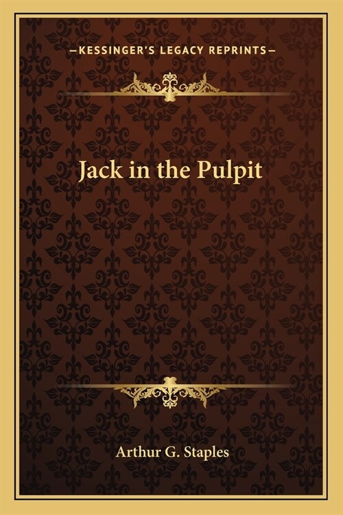 Jack in the Pulpit (Paperback)