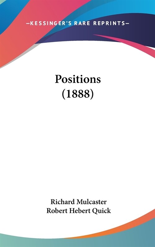 Positions (1888) (Hardcover)