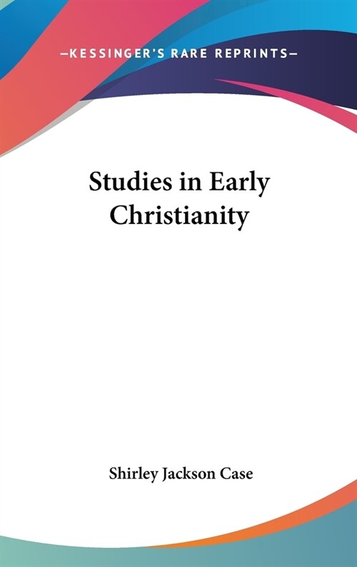 Studies in Early Christianity (Hardcover)