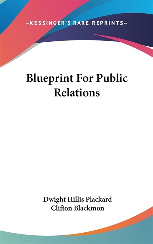 Blueprint For Public Relations (Hardcover)