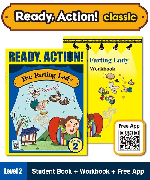 Ready Action Classic Mid : The Farting Lady (Student Book + App QR + Workbook)