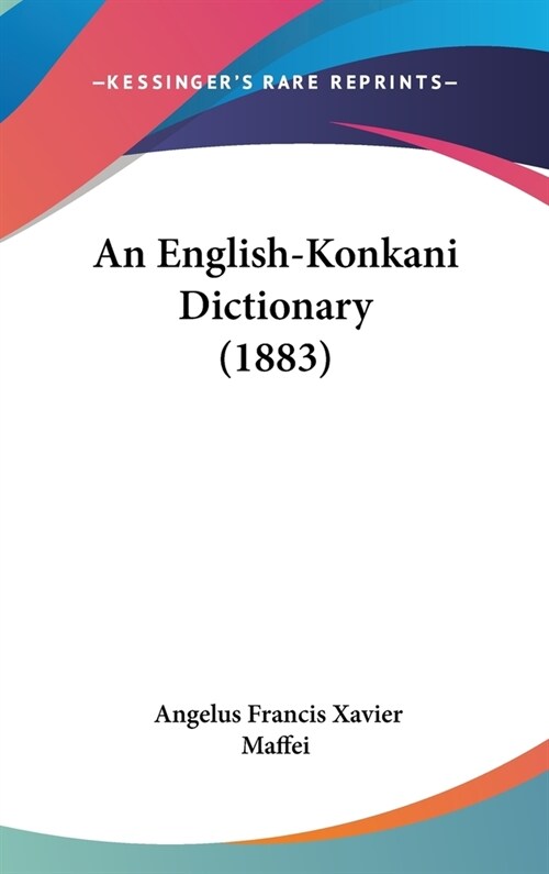 An English-Konkani Dictionary (1883) (Hardcover)