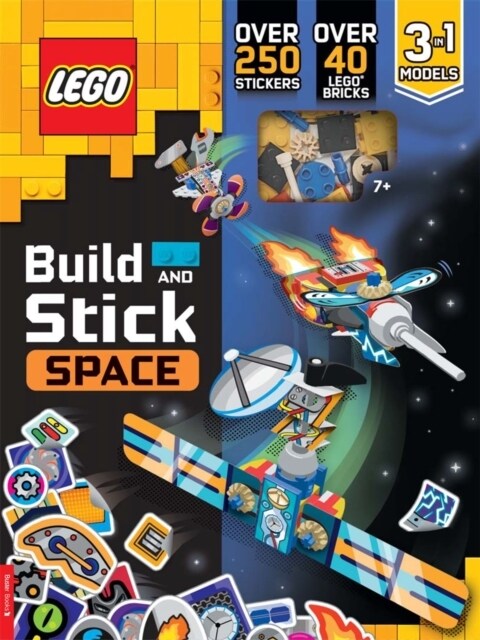 LEGO® Books: Build and Stick: Space (includes LEGO® bricks, book and over 250 stickers) (Hardcover)