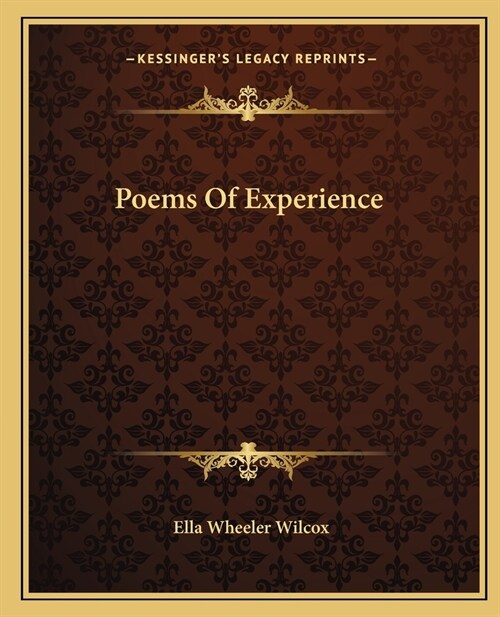 Poems Of Experience (Paperback)