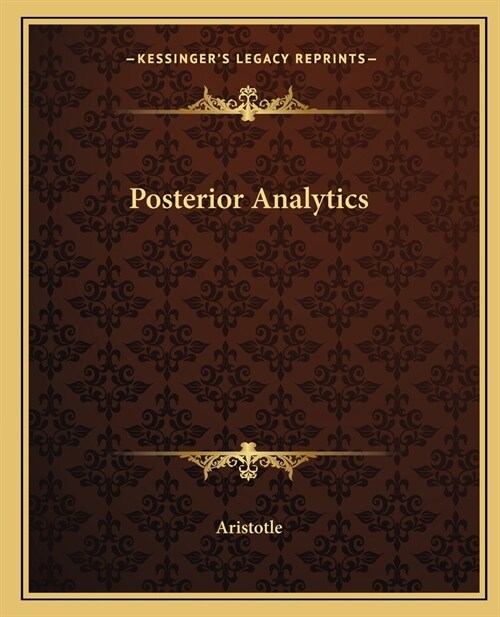Posterior Analytics (Paperback)