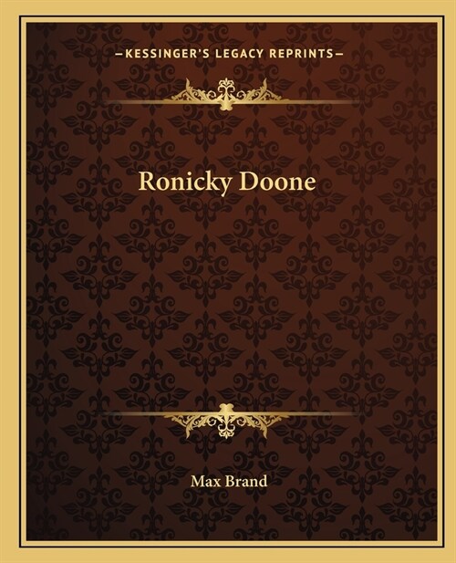Ronicky Doone (Paperback)