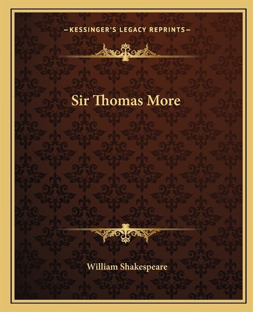 Sir Thomas More (Paperback)