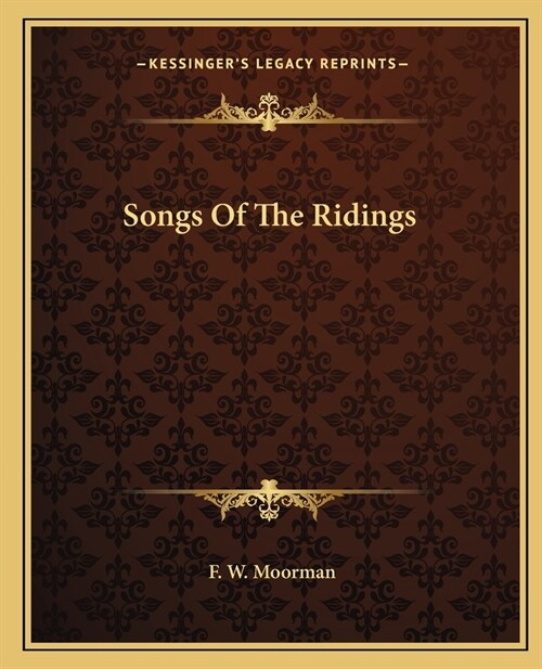 Songs Of The Ridings (Paperback)