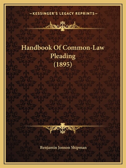 Handbook Of Common-Law Pleading (1895) (Paperback)