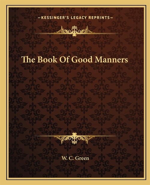 The Book Of Good Manners (Paperback)