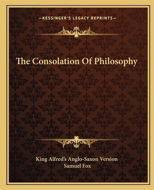 The Consolation Of Philosophy (Paperback)