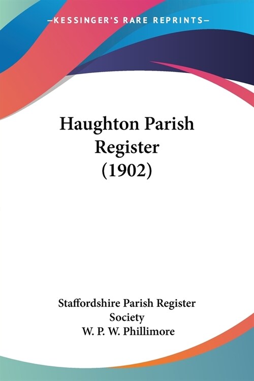 Haughton Parish Register (1902) (Paperback)