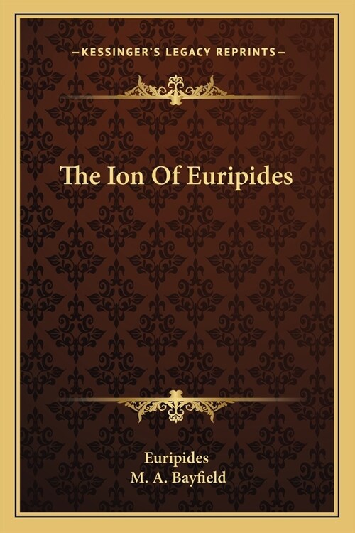 The Ion Of Euripides (Paperback)