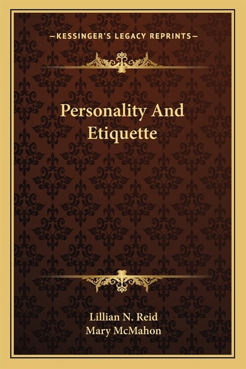 Personality And Etiquette (Paperback)