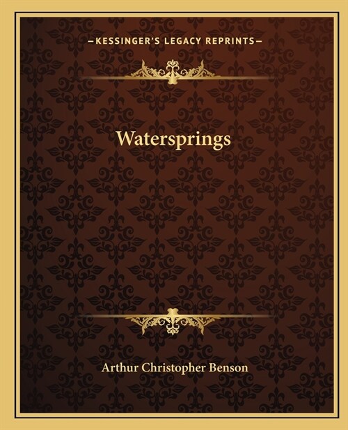 Watersprings (Paperback)