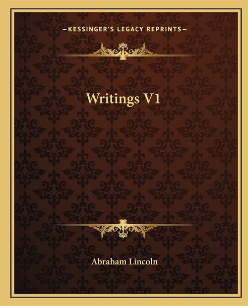 Writings V1 (Paperback)