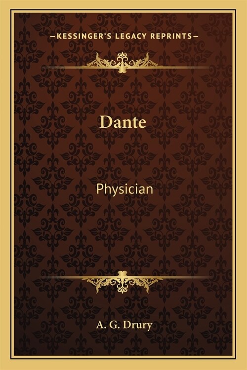 Dante: Physician (Paperback)