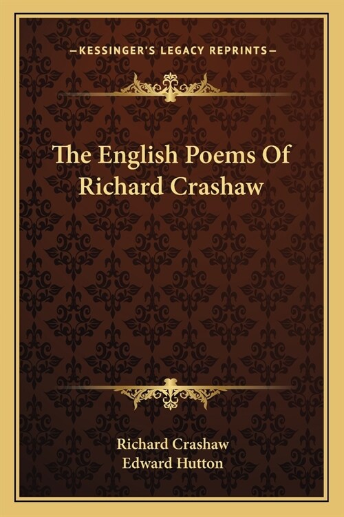 The English Poems Of Richard Crashaw (Paperback)