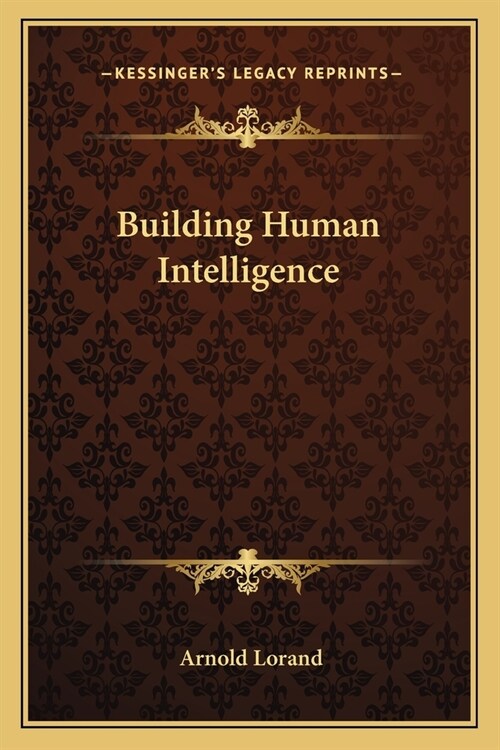 Building Human Intelligence (Paperback)