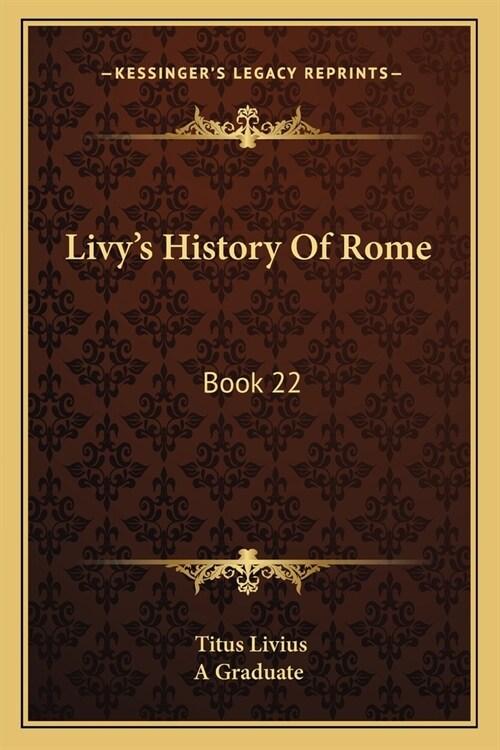 Livys History Of Rome: Book 22 (Paperback)