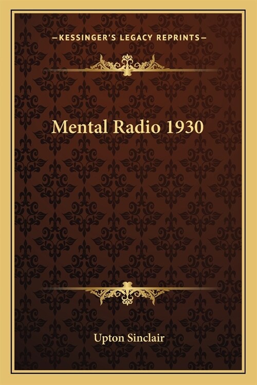 Mental Radio 1930 (Paperback)