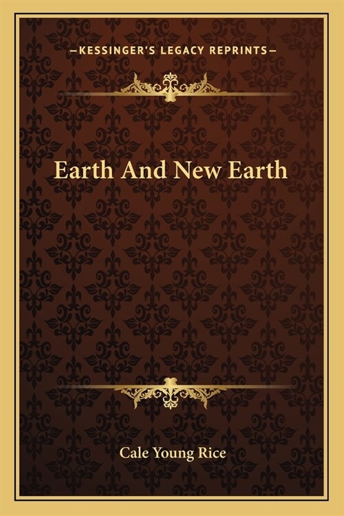 Earth And New Earth (Paperback)