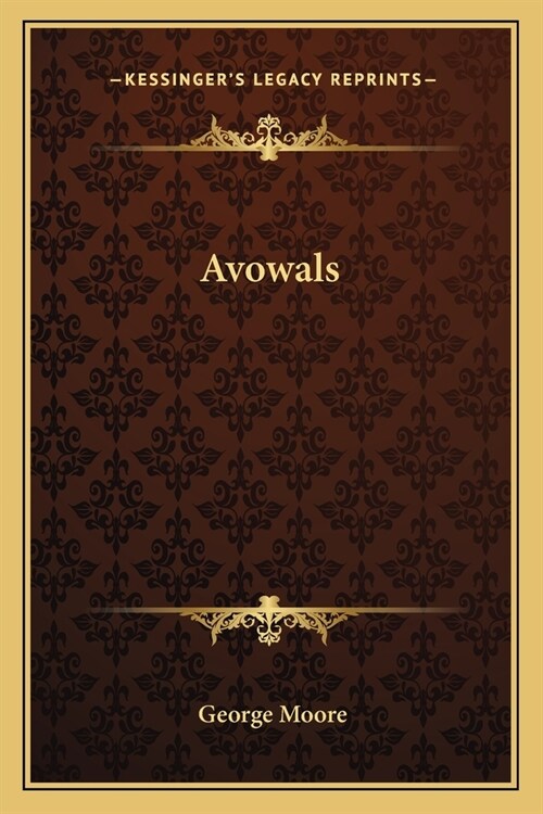 Avowals (Paperback)