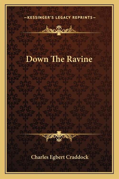 Down The Ravine (Paperback)