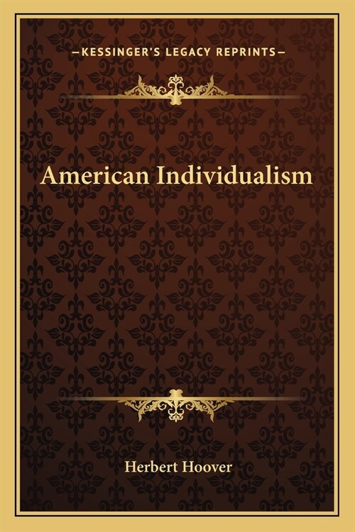 American Individualism (Paperback)