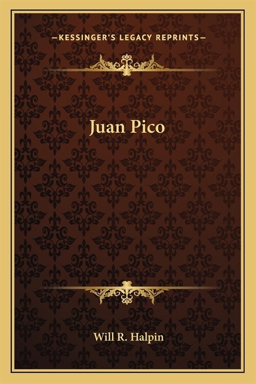 Juan Pico (Paperback)